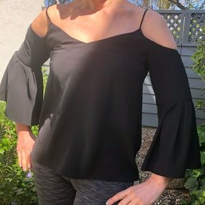 H&M Black shoulderless blouse